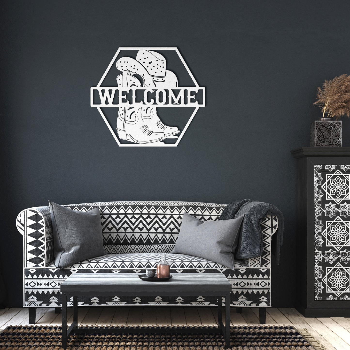 Cowboy/Cowgirl Welcome sign