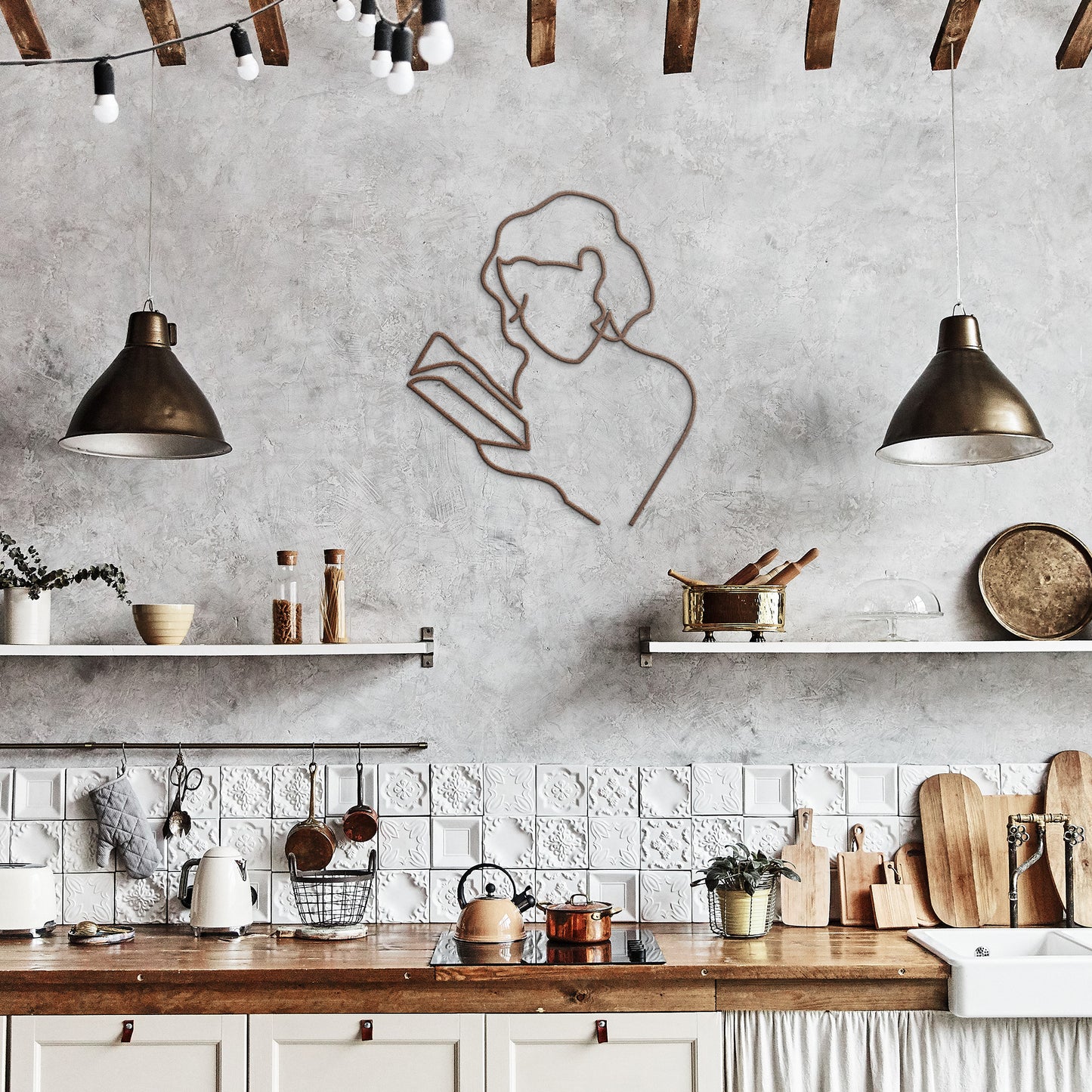 The Reader Line art Decor