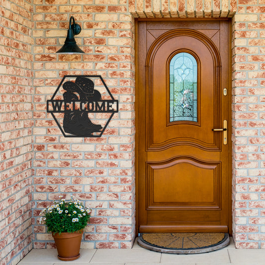 Cowboy/Cowgirl Welcome sign